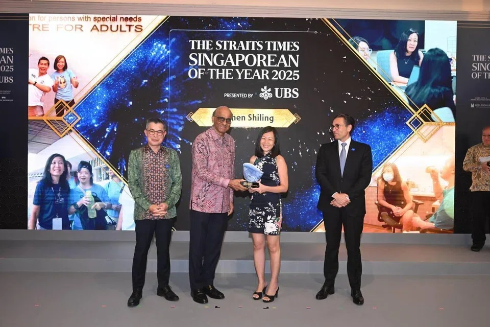 kurang upaya intelek, Tokoh S’pura, Dr Chen Shiling, Tokoh Singapura 2025, Singaporean of the Year, Gerakan Happee Hearts, IDHealth, ST Awards 2025