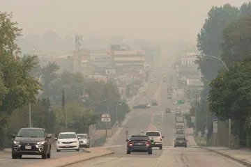 DISELUBUNGI ASAP: Mutu udara semakin buruk ekoran kebakaran hutan di barat Canada yang berterusan sehingga Ahad 20 Ogos 2023. 