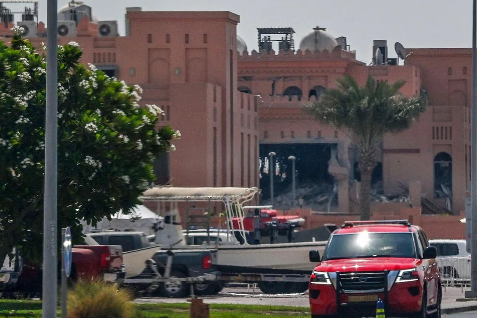 bangunan rosak, qatar, israel