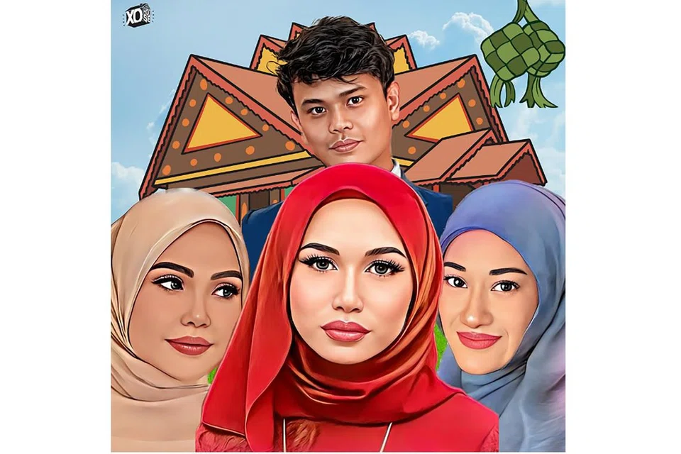 CITA RASA ANAK MUDA: 'Ria Raya' menggandingkan Iman Troye, Dalia Farhana, Layka dan Fimie Don yang mempunyai cita rasa berbeza dalam muzik.
