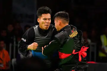 Muhammad Shakir menentang pesaing. FOTO: Huang Xiao Long/Sport SG