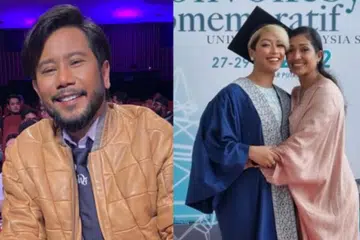 NASIHATI ANAK: Ajai sifatkan perselisihan faham antara anaknya Ayu Nazirah (foto kedua, di kiri) dengan bekas isterinya Nourul hanya perkara biasa yang tidak perlu dibesarkan. Beliau menasihati anaknya agar minta maaf kepada Nourul dan menghormati ibunya itu.