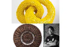 PO OI: Selepas menggunakan kayu terbuang sebagai bahan arca, beliau mula meneroka kaca gentian dan damar kuning pula untuk hasilkan karya tentang perpaduan dan kemantapan.