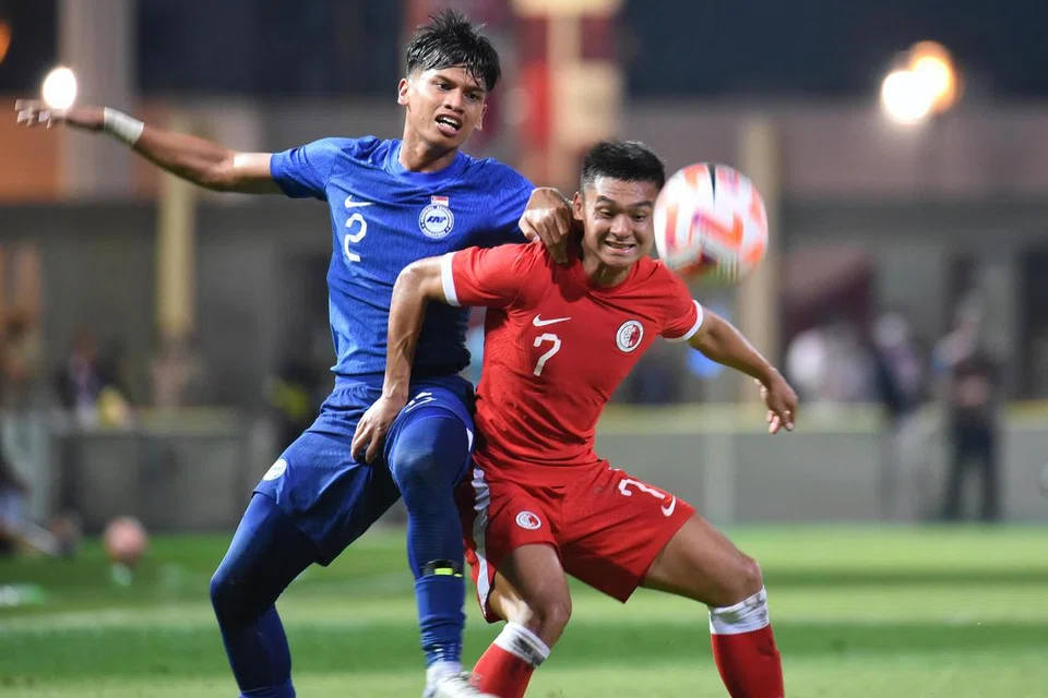 ‘DEBUT’ DI PENTAS ANTARABANGSA: Irfan Najeeb pertama kali mewakili Singapura menentang Hong Kong.