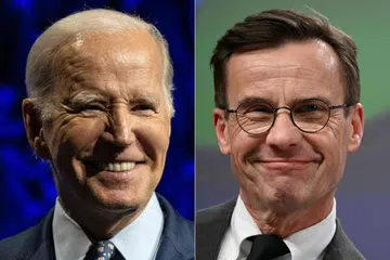 DEMI MASA DEPAN: Presiden AS Joe Biden (gambar kiri) akan menjadi tuan rumah Perdana Menteri Sweden Ulf Kristersson pada minggu depan untuk bercakap mengenai kerjasama keselamatan transatlantik dan perang di Ukraine.