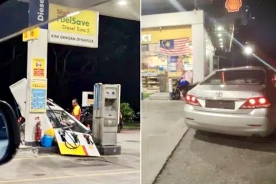 petrol, minyak, stesen, kereta S’pura