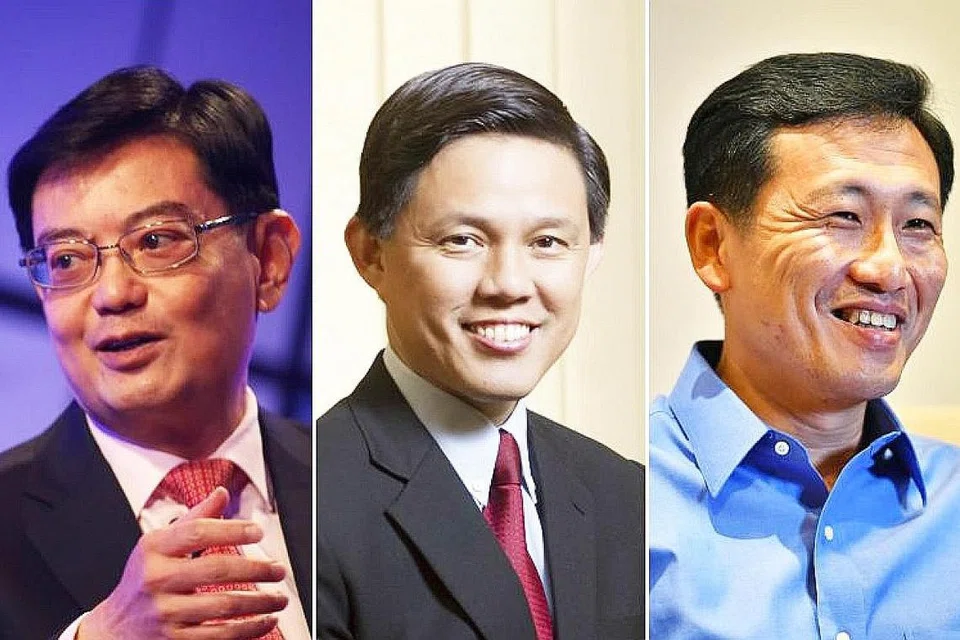 DIBERI KEPERCAYAAN: Keyakinan dan kepercayaan diberikan kepada (dari kiri) Encik Heng Swee Keat, Encik Chan Chun Sing dan Encik Ong Ye Kung, untuk menggalas tugas yang lebih mencabar, sekaligus menyerlahkan daya kepimpinan mereka untuk meneraju pucuk pimpinan negara. - Foto fail