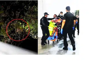LELAKI DITAHAN: Seorang lelaki ditahan dan dibawa ke hospital pada 20 Januari selepas dia dikatakan membawa pisau di tempat awam dalam keadaan bogel.