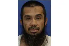 BAKAL DIDAKWA: Riduan Isamuddin, juga dikenali sebagai Hambali, dan dua rakannya akan menghadapi pengadilan rasmi di depan satu suruhanjaya tentera Amerika di Teluk Guantanamo pada 30 Ogos depan. - Foto JABATAN PERTAHANAN AMERIKA