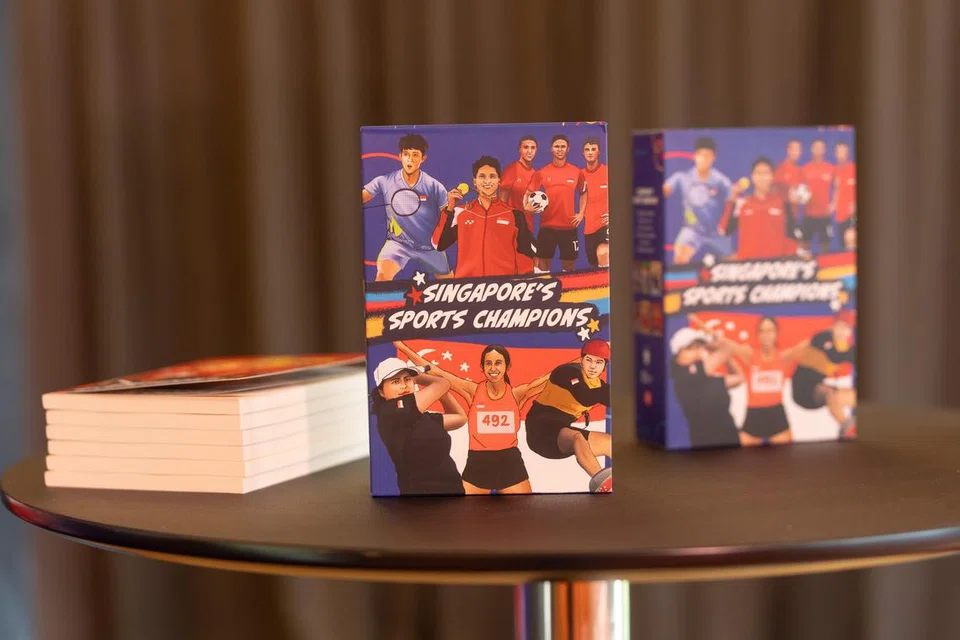 Lapan atlet yang ditampilkan dalam buku berjudul, ‘Singapore’s Sports Champions’, ialah trio adik-beradik bola sepak, Irfan, Ikhsan dan Ilhan Fandi; atlet badminton, Loh Kean Yew; atlet luncur lelayang, Maximilian Maeder; ratu pecut negara, Shanti Pereira; perenang, Joseph Schooling; dan pemain golf, Shannon Tan. 