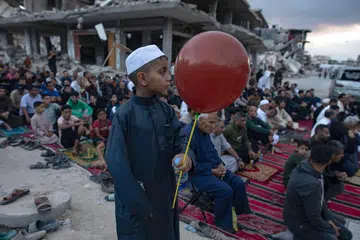 Gaza, Palestin, Aidiladha, prayers, solat, Khan Younis