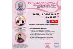 SAKSI SESI BUAL KHAS: Orang ramai kini boleh menyaksikan sesi perkongsian hasil kerjasama Berita Harian dan Yayasan Barah Buah Dada (BCF) yang disiarkan di Facebook BH dan BCF. - Foto BCF
