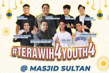 SGFR membawa Terawih4Youth kali ke-4 ini di Masjid Sultan dengan barisan pempengaruh media sosial serta pelakon popular seperti Datuk Adi Putra bagi memeriahkan lagi acara.