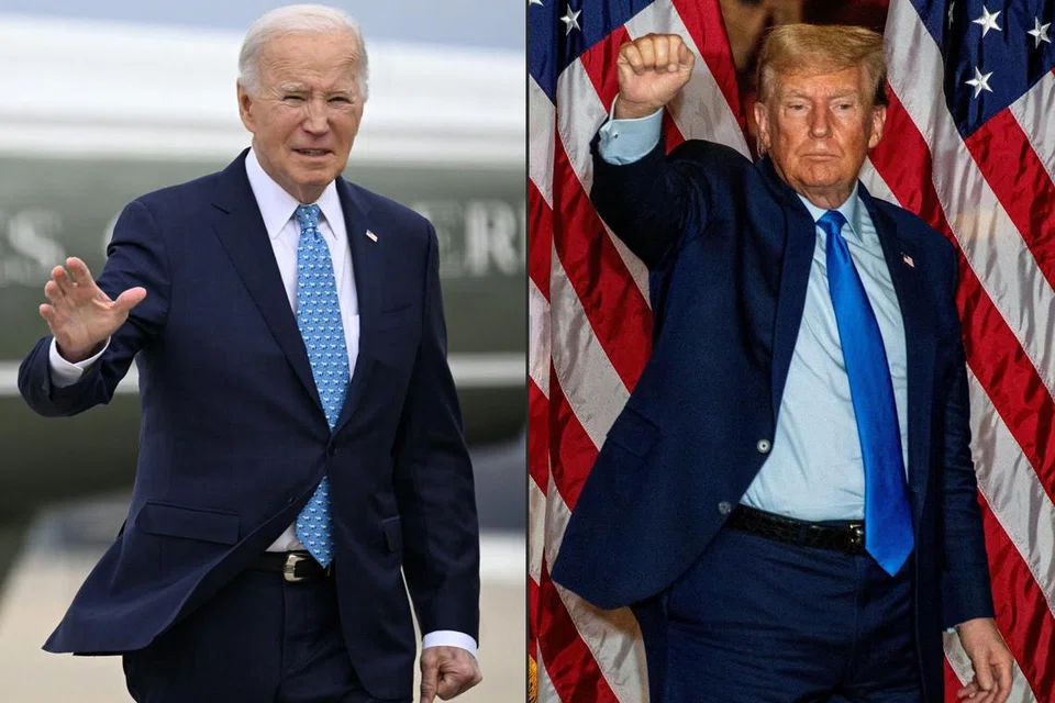 Presiden Amerika Syarikat, Encik Joe Biden (kiri) dan Encik Donald Trump berjaya mendapat pencalonan daripada parti masing-masing, Demokrat dan Republikan, sekali gus merupakan pertandingan ulangan pertama dalam masa 70 tahun, dalam Pilihan Raya Presiden 2024 ini. 