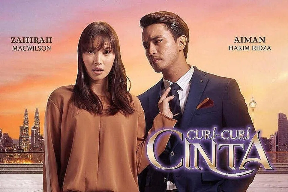 DRAMA 'CURI-CURI CINTA': Menggandingkan pengantin baru, Zahirah MacWilson dan Aiman Hakim Ridza. - Foto SR ONE SDN BHD
