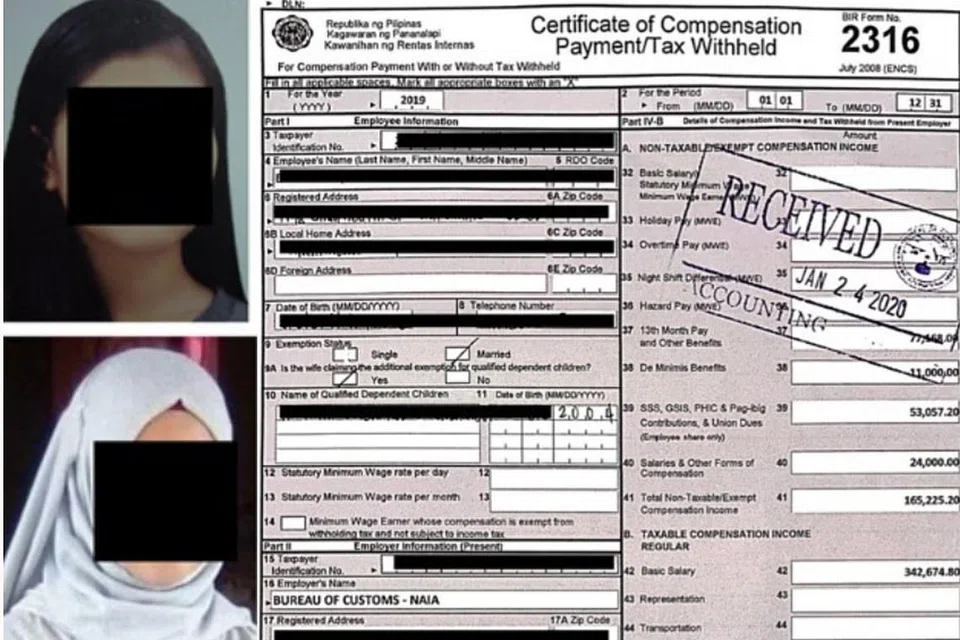 Antara data yang didedahkan ialah gambar profil pemohon, dan rekod cukai ibu bapa mereka.