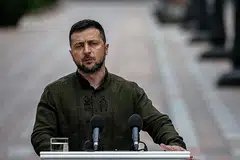 PRESIDEN ZELENSKY: Anggap pungutan suara di empat wilayah Ukraine tidak sah. - Foto AFP