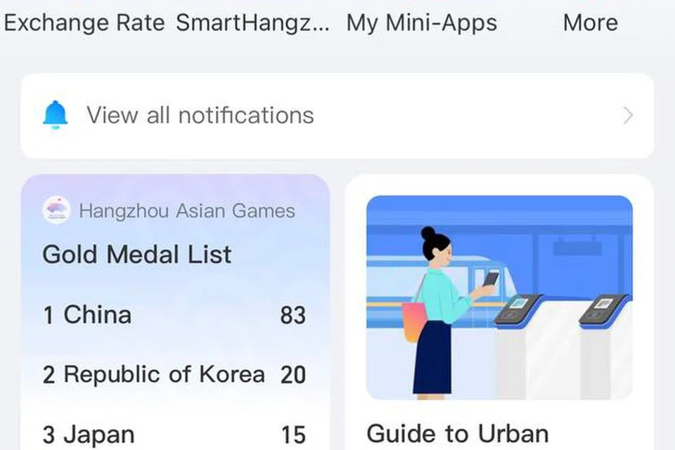 CANGGIH: Aplikasi Alipay menyediakan pelbagai khidmat digital di bawah satu bumbung.