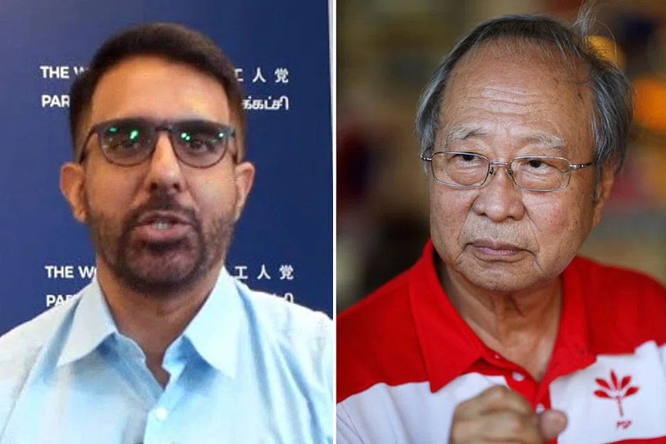 Encik Pritam Singh (kiri) Dr Tan Cheng Bock (kanan)