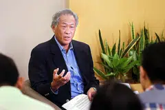 KEUPAYAAN KESELAMATAN SIBER: Dr Ng mengumumkan bahawa Markas C4 SAF akan dilancarkan November ini sebagai sebahagian daripada usaha mengukuhkan keselamatan siber di Singapura. - Foto ZAOBAO