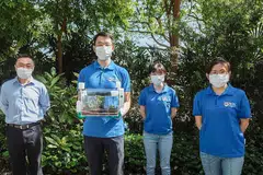 KEBUN BIJAK: Para penyelidik dari Universiti Nasional Singapura (NUS) telah mencipta alat prototaip dikenali sebagai SmartFarm. Ia merupakan sejenis sistem berkebun lengkap yang menggunakan hidrogel sebagai teknologi utamanya. - Foto NUS