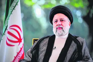 Foto menunjukkan Presiden Ebrahim Raisi menghadiri acara Tahun Baru Iran, Nowruz, mengikut kalendar Parsi, pada 30 Mac 2024. Beliau diisytiharkan terbunuh dalam nahas helikopter pada 20 Mei.