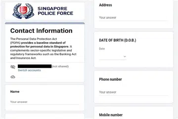 PENIPUAN: Polis kelmarin berkata mereka tidak meminta orang ramai untuk memberikan maklumat mengenai penipuan atau membuat laporan melalui borang Google. - Foto SPF