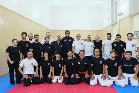 KEMBANGKAN SAYAP: Pegawai Persisi termasuk Sheik Alau'ddin berada di Armenia bagi membantu menubuhkan persekutuan silat dan memperkenalkan pencak silat di situ. - Foto PERSISI