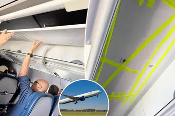 Delta Airlines, cabin, pesawat, siling, flight, passenger, penumpang