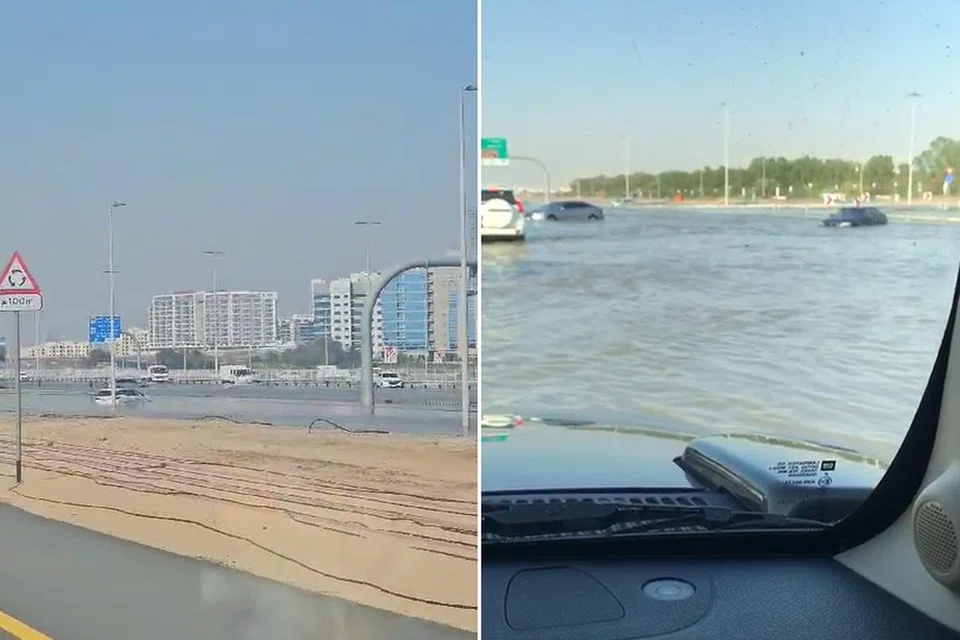 Keadaan banjir di sekitar kawasan Dubai Silicon Oasis dirakam Encik Zahari.