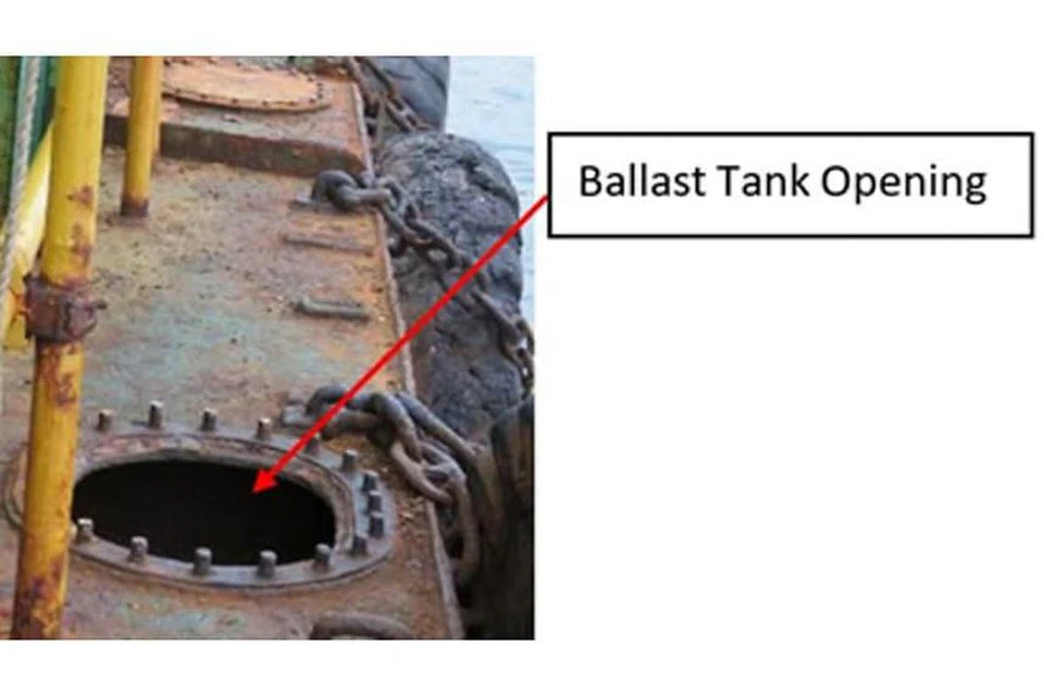 MALANG TIDAK BERBAU: Penyelia itu telah memasuki tangki balast sebuah kapal pengorekan tanpa menggunakan peralatan perlindungan peribadi (PPE) atau memeriksa jika apa yang ingin dilakukan itu selamat. - Foto MAJLIS KESELAMATAN DAN KESIHATAN DI TEMPAT KERJA 