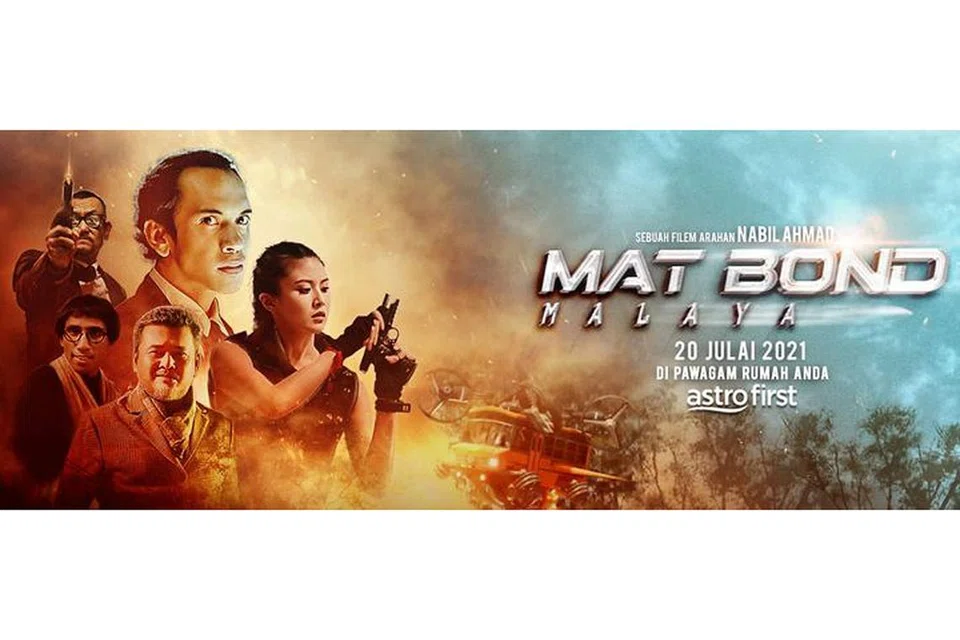 GANDINGAN PADU: 'Mat Bond Malaya' kaya dengan dialog lucu, bakat menyerlah Naqiu dan Elizabeth Tan serta kehadiran pelakon-pelakon veteran sebagai antagonis. - Foto ASTRO FIRST
