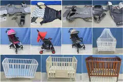 RISIKO KEPADA BAYI: Beberapa produk bayi seperti pendukung bayi, katil bayi dan kereta sorong bayi yang diuji Enterprise Singapore ini didapati mempunyai bahaya seperti pengikat yang tidak boleh menyokong berat bayi, bahagian yang boleh membuat bayi tercekik, atau brek yang rosak. - Foto ENTERPRISE SINGAPORE