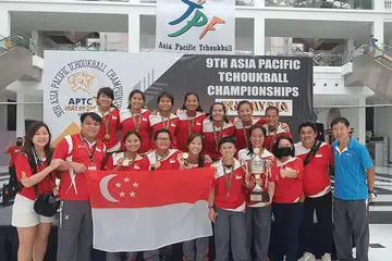 Pasukan wanita SG kutip emas dalam Kejuaraan Tchoukball Asia Pasifik