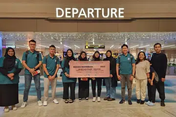 BAHAS MUHIBBAH: Seramai lima peserta yang akan mewakili Singapura untuk Bahas Muhibbah 2023 telah berangkat ke Brunei pada 7 Disember.