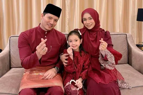 Pasangan selebriti, Fattah Amin dan Amira Othman, sambut Aidilfitri penuh keceriaan dengan kehadiran Nur Fatima Aisya.