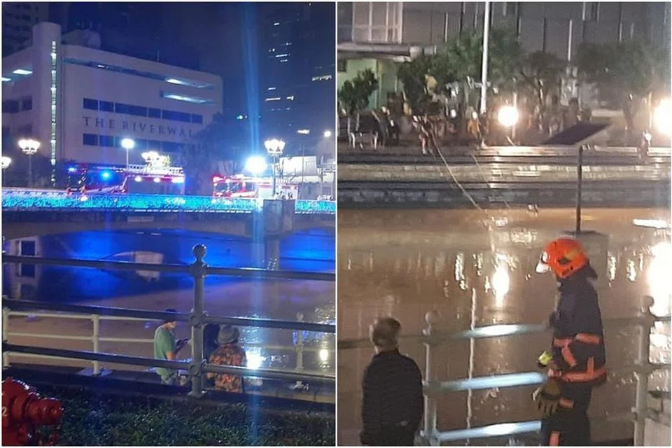 DUA MAYAT DITEMUI: Polis masih lagi menyiasat kejadian dinihari Ahad (18 April) di Sungai Singapura di mana mayat dua lelaki ditemui. - Foto FACEBOOK RUDY FERRAGAMO