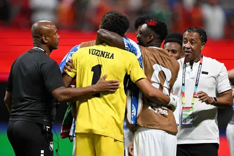 Penjaga gawang Cape Verde, Vozinha (jersi kuning), meraikan kejayaan mengikat gergasi Eropah, Sepanyol, seri 0-0 dalam perlawanan Kumpulan H Piala Dunia 2026 di Stadium Atlanta pada 16 Jun.