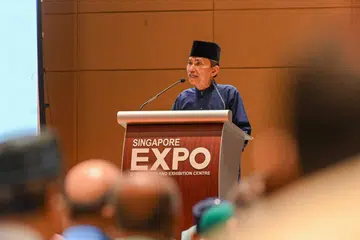 KETUA DELEGASI: Encik Saat A Rahman, Presiden Majlis Ugama Islam Singapura (Muis)