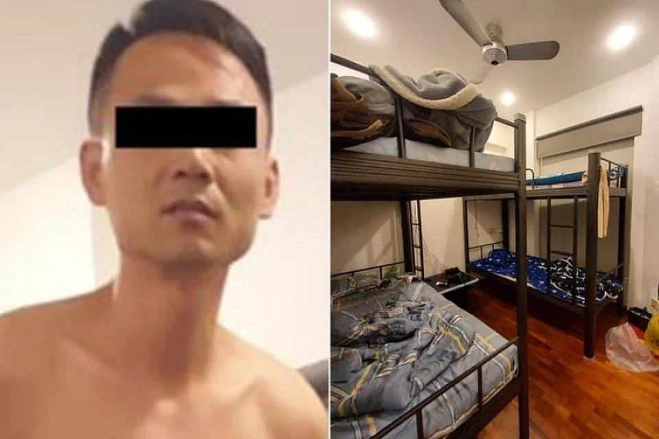 Seorang warga China berusia 43 tahun didapati menetap ’secara haram’ di Singapura membayar $450 sebulan untuk penginapan.