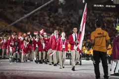 MAHU KIBARKAN BENDERA NEGARA LAGI: Para atlet sukan Para Singapura di APG 2017 di Kuala Lumpur. 