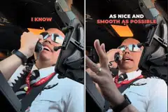 CERIAKAN SUASANA: Kapten Johan Farid Khairuddin, seorang juruterbang AirAsia membuat pengumuman manis kepada penumpangnya pada 14 November apabila beliau sampai ke destinasi 15 minit lebih awal daripada dijadualkan.