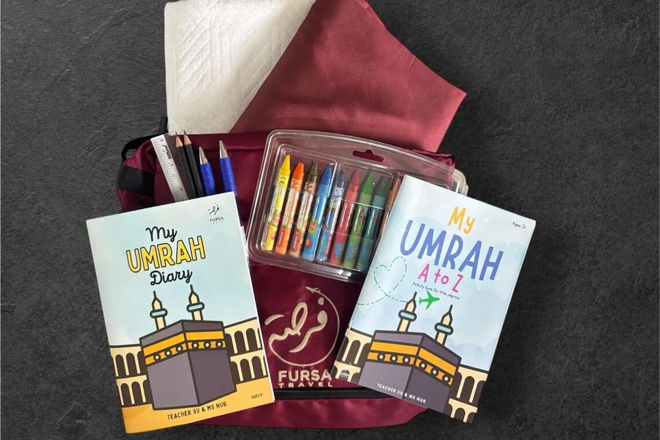 Kit kanak-kanak yang disediakan oleh Fursa Travel bagi perjalanan umrah.