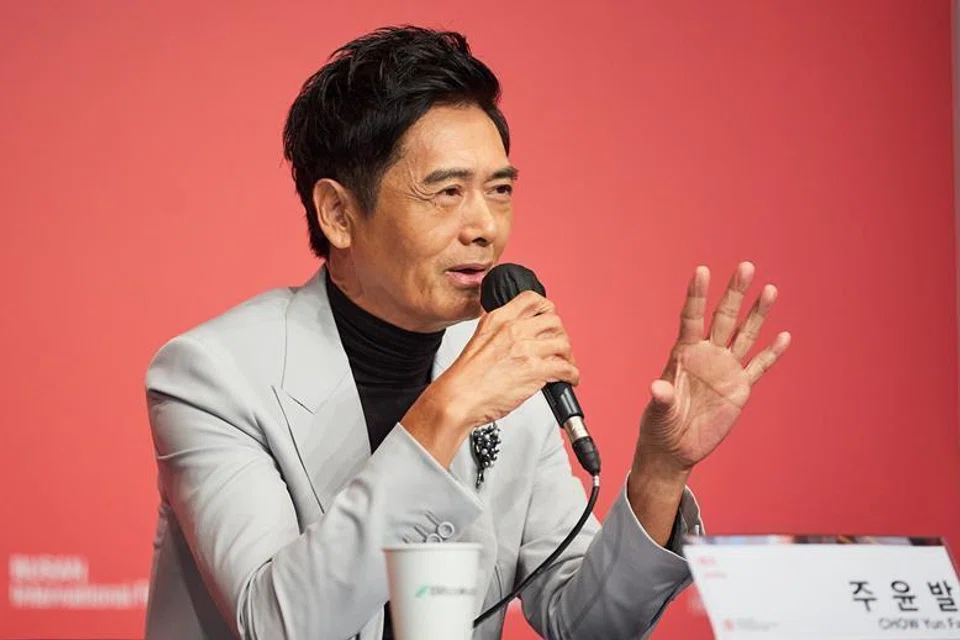 Chow Yun Fat di Festival Filem Antarabangsa Busan pada 2023.