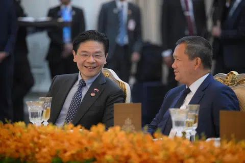lawrence wong, hun manet, phnom penh, kemboja, singapura, diplomatik 