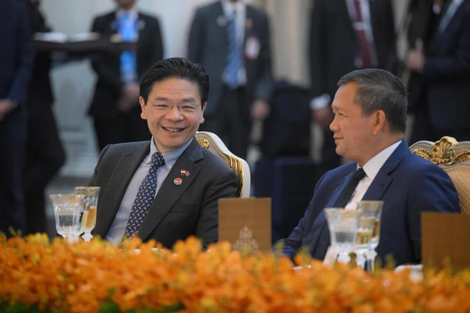lawrence wong, hun manet, phnom penh, kemboja, singapura, diplomatik 