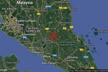 Gempa bumi lemah telah berlaku di Johor pada 4.24 pagi, 29 Ogos 2025.