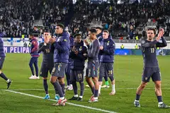 Pemain England meraikan kemenangan 3-1 ke atas Finland dalam Liga Negara-Negara. Ini merupakan kemenangan ketiga mereka dalam empat perlawanan. 