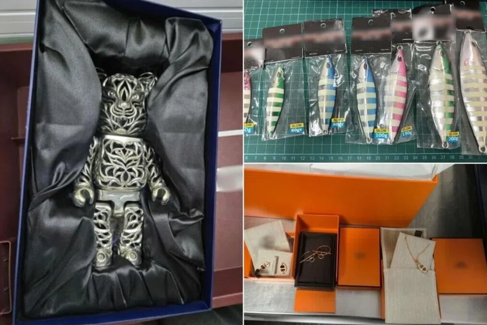 wanita malaysia didenda, singapore customs. bearbrick