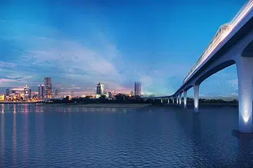 NILAI KONTRAK: Kontrak bernilai $180 juta yang ditawarkan kepada China Communications Construction Company Limited (cabang Singapura) termasuk bagi membina jejambat setinggi 25 meter di Selat Johor dan terowong kereta api. - Foto LTA